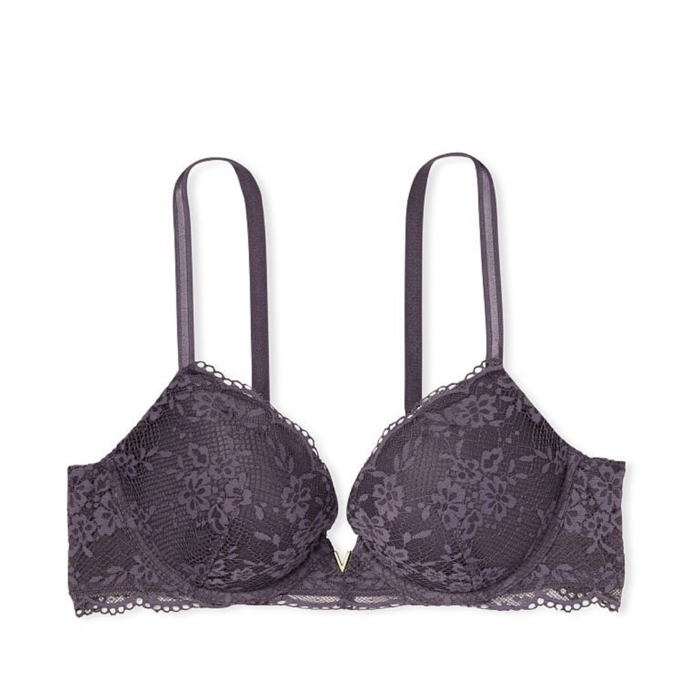 NWT Victorias Secret Push Up Plunge Bra 36D Mauve
